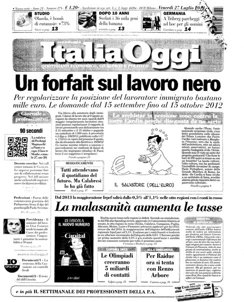 Italia oggi : quotidiano di economia finanza e politica